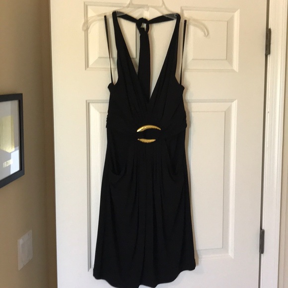 Black BCBG halter dress - Picture 1 of 5
